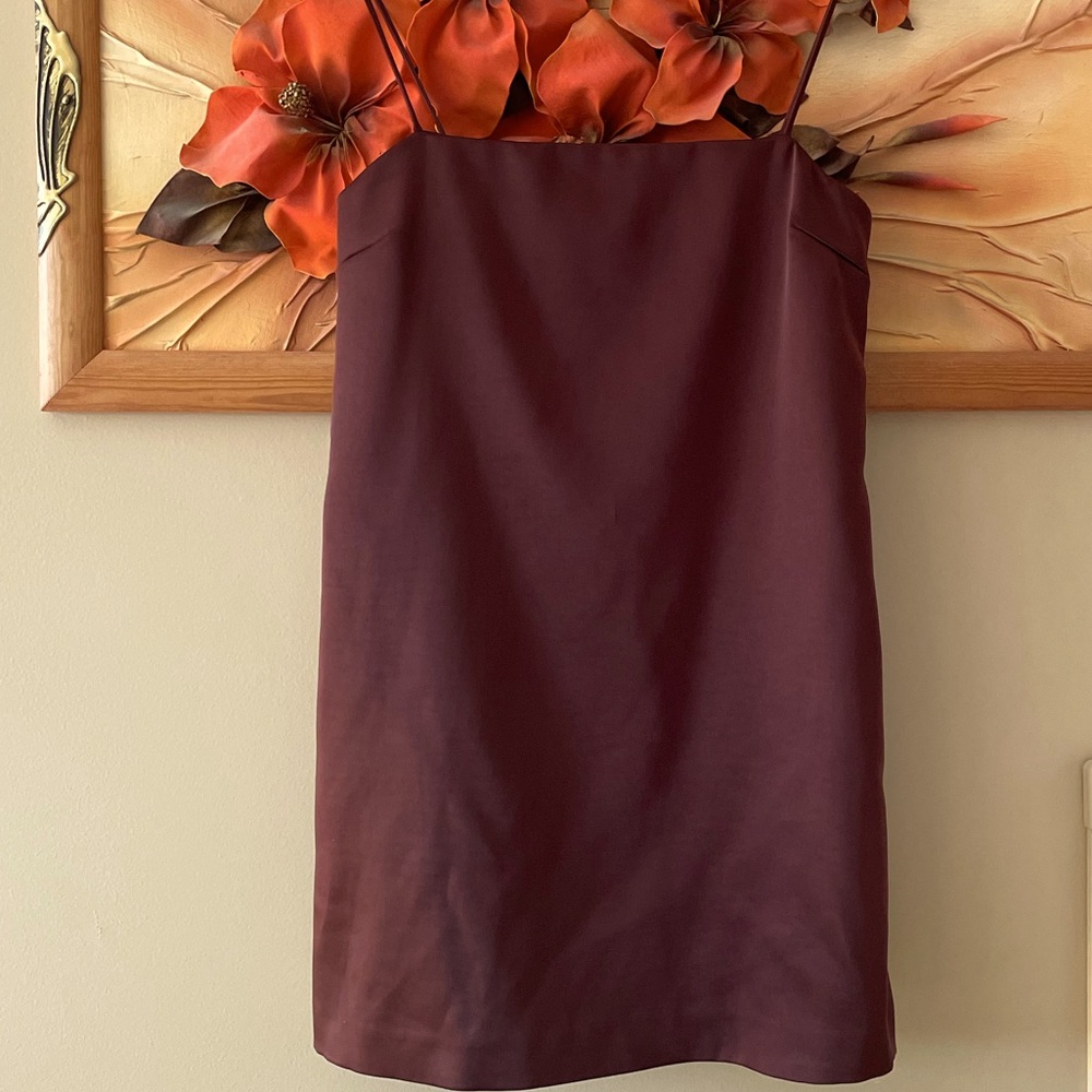NWT Zara bronze silky thin strapped dress Size~S